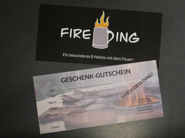 FIRE-DING Geschenk-Gutschein - 25€